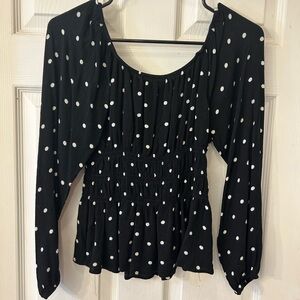 women’s stretch waist peplum top